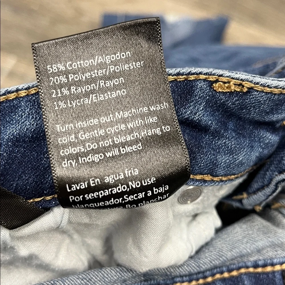 Risen Jeans size 26/3 skinny raw ankle hem - Picture 7 of 7